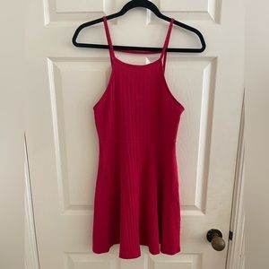 NWOT Forever 21 Halter Mini Skater Dress in Red